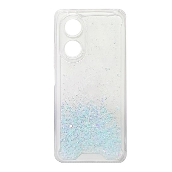 Hard Silicone Case with Glitter for Oppo A38 4g Green Hard Silicone Case with Glitter for Oppo A38 4g Green